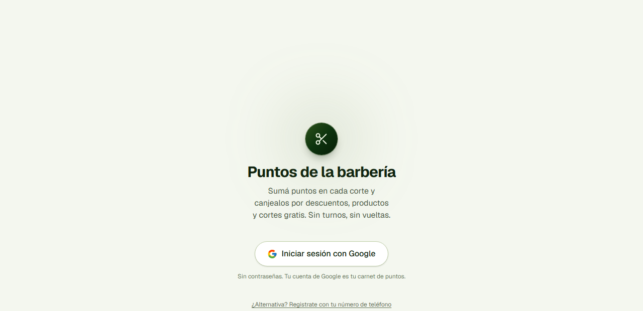 Taccu — Sistema de puntos y recompensas para barberías